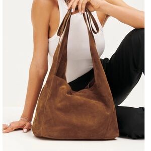 NEW NWT Reformation Medium Vittoria Suede Hobo Bag
